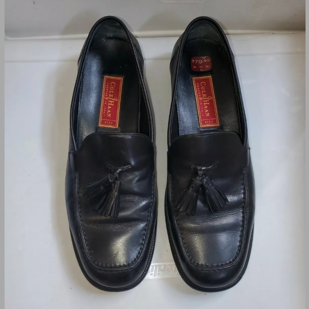 Cole Haan Leather Tassle Dress Shoes 10m - Picture 3 of 8